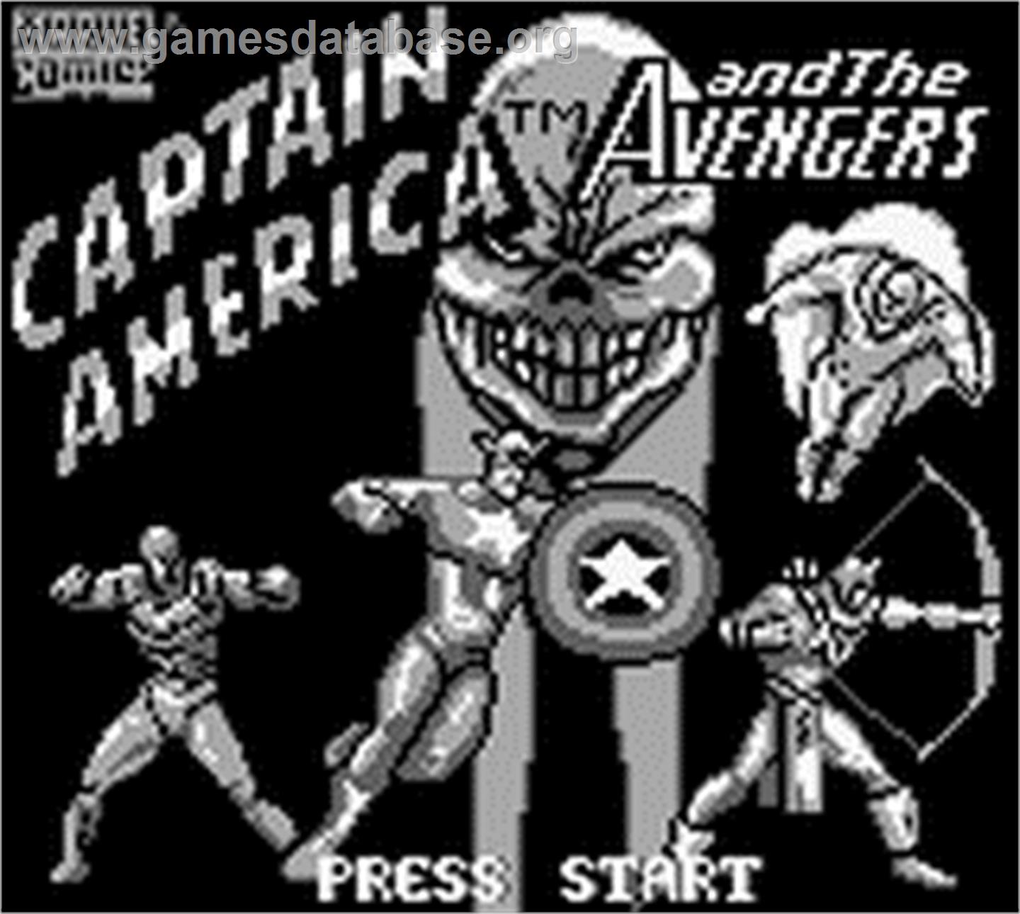 Captain America and The Avengers - Nintendo Game Boy - Artwork - Title Screen