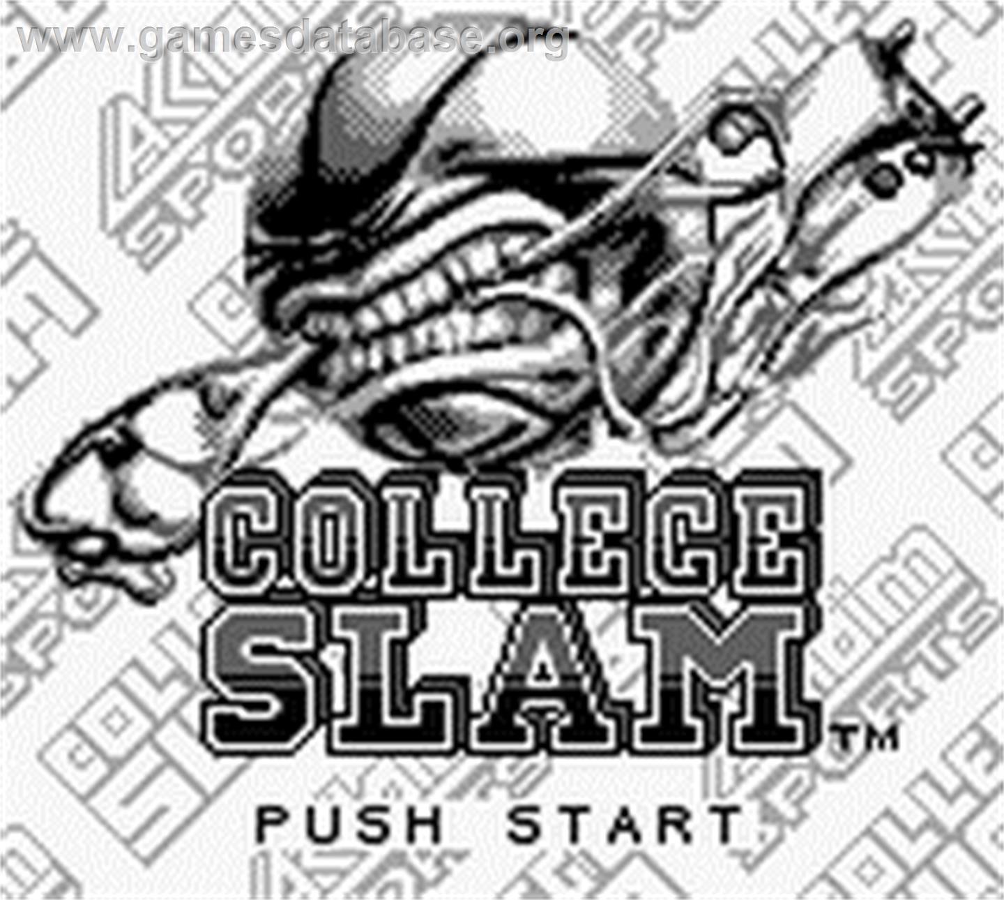 College Slam - Nintendo Game Boy - Artwork - Title Screen