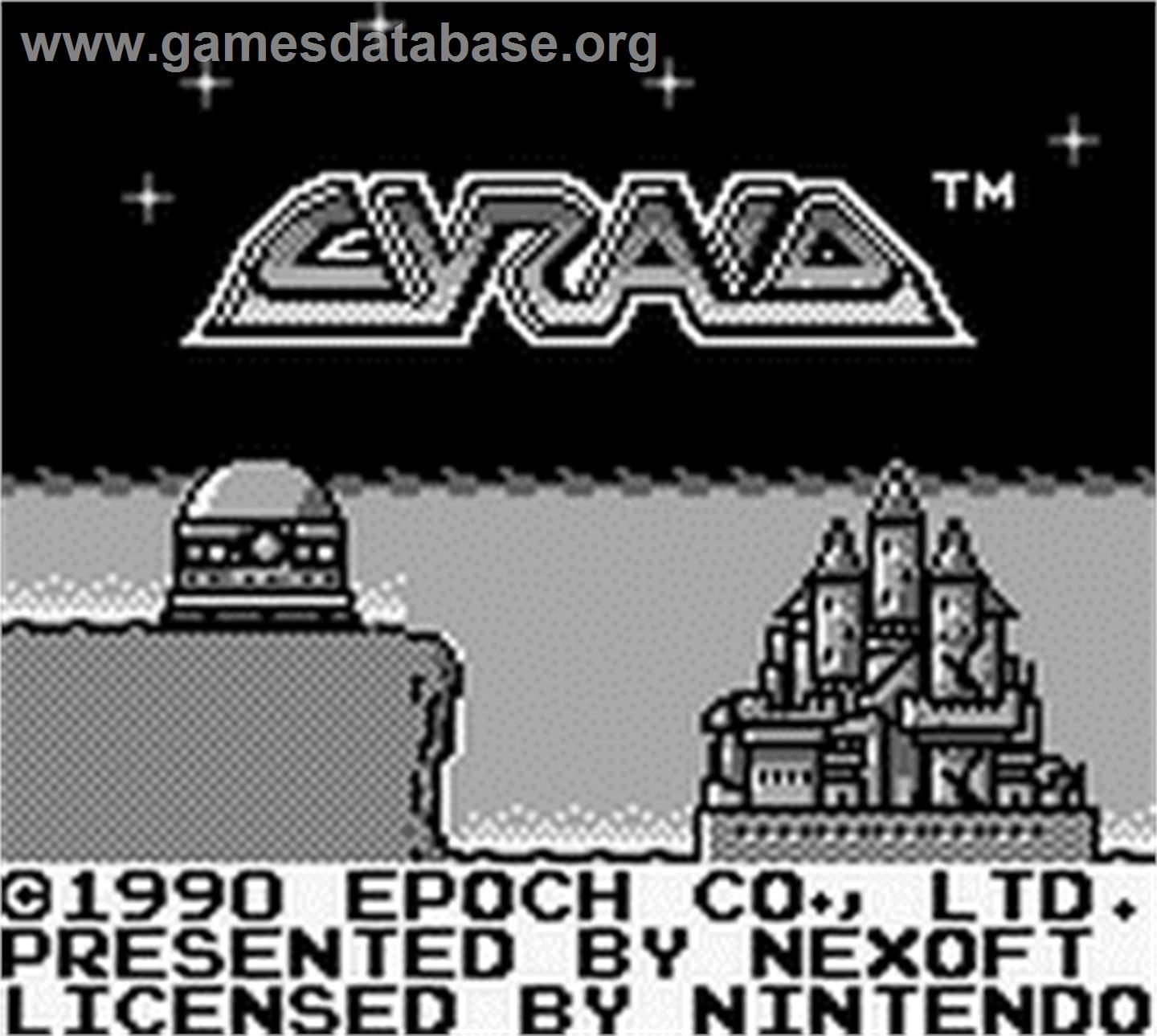 Cyraid - Nintendo Game Boy - Artwork - Title Screen
