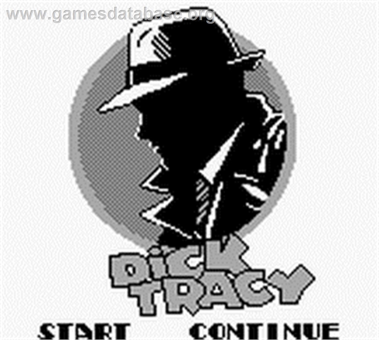 Dick Tracy - Nintendo Game Boy - Artwork - Title Screen