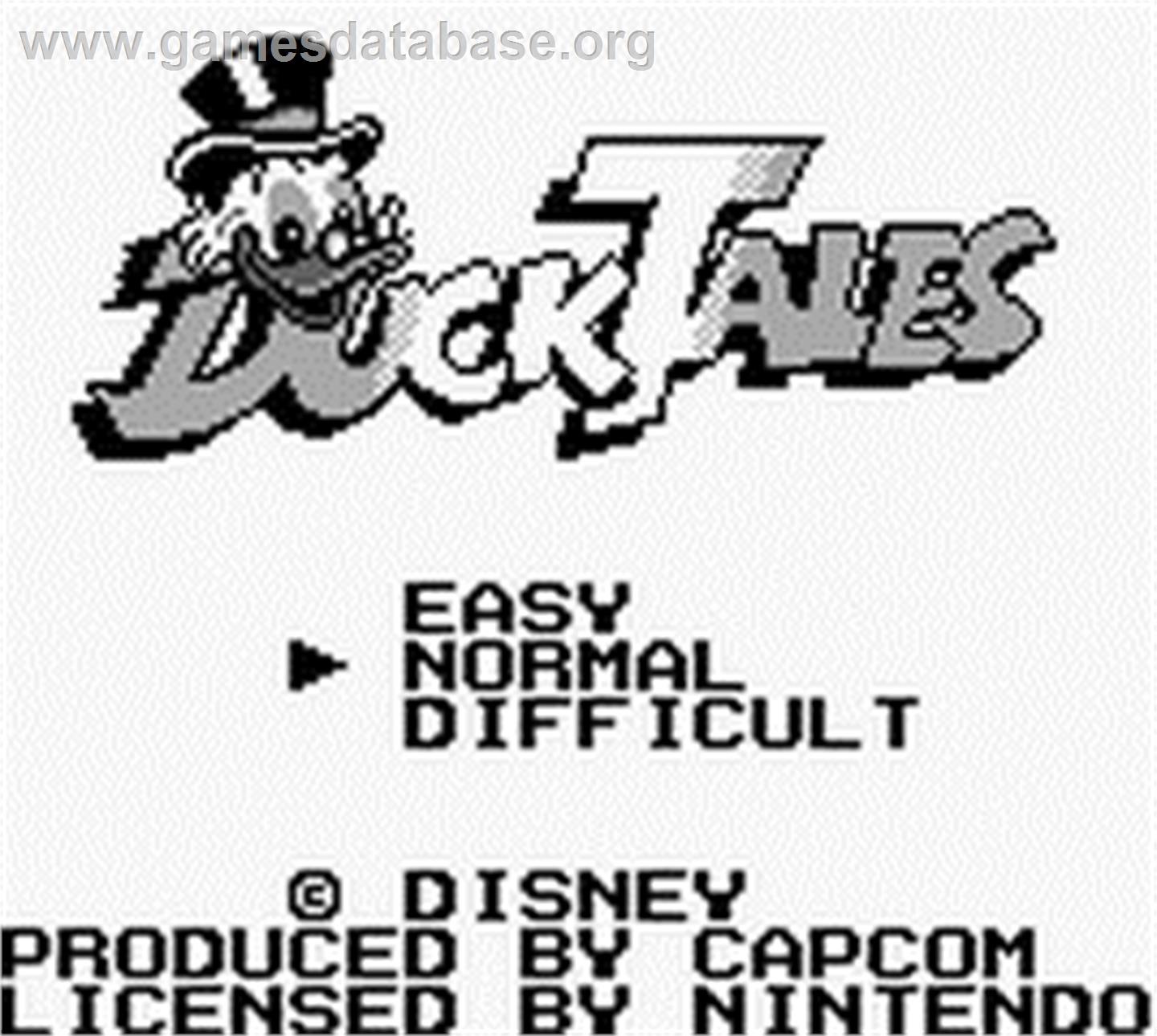 Duck Tales - Nintendo Game Boy - Artwork - Title Screen