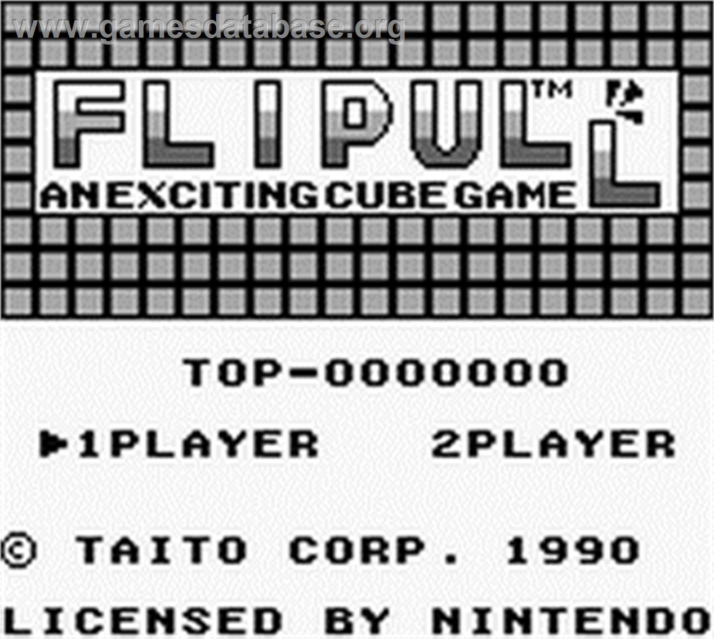 Flipull - Nintendo Game Boy - Artwork - Title Screen