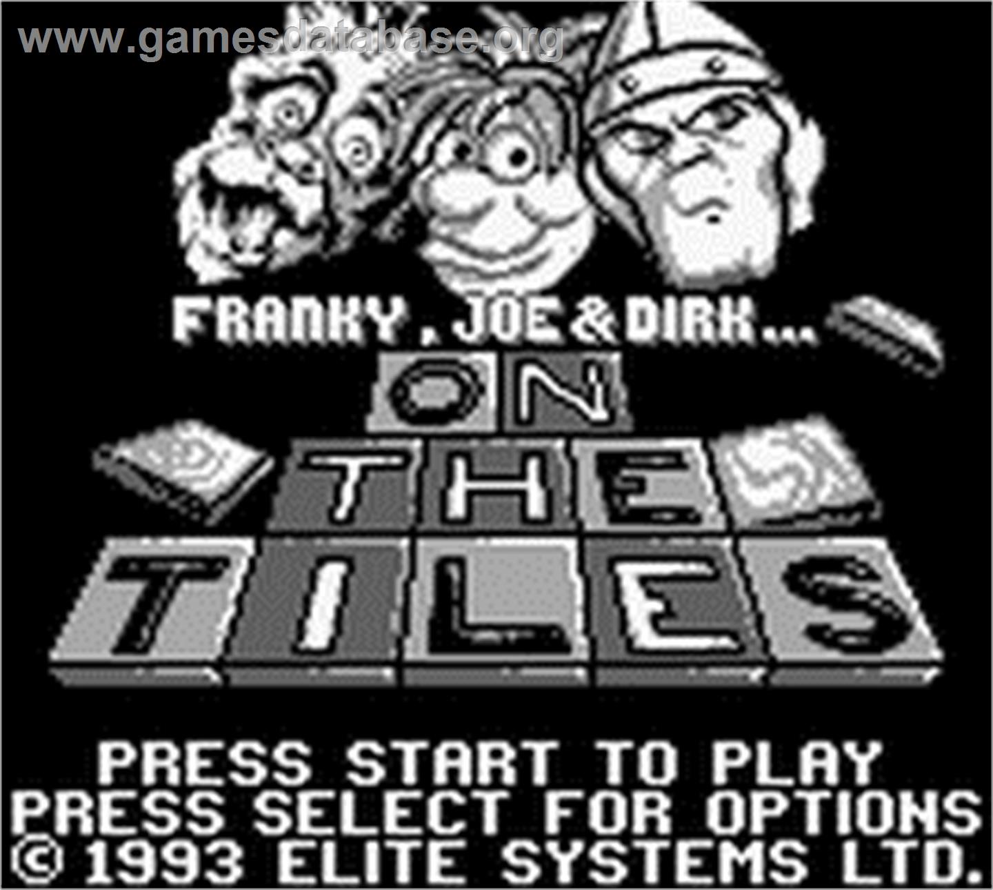 Franky, Joe And Dirk... On The Tiles - Nintendo Game Boy - Artwork - Title Screen