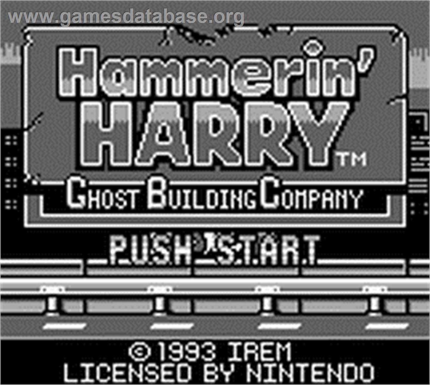 Hammerin' Harry: Ghost Building Company - Nintendo Game Boy - Artwork - Title Screen