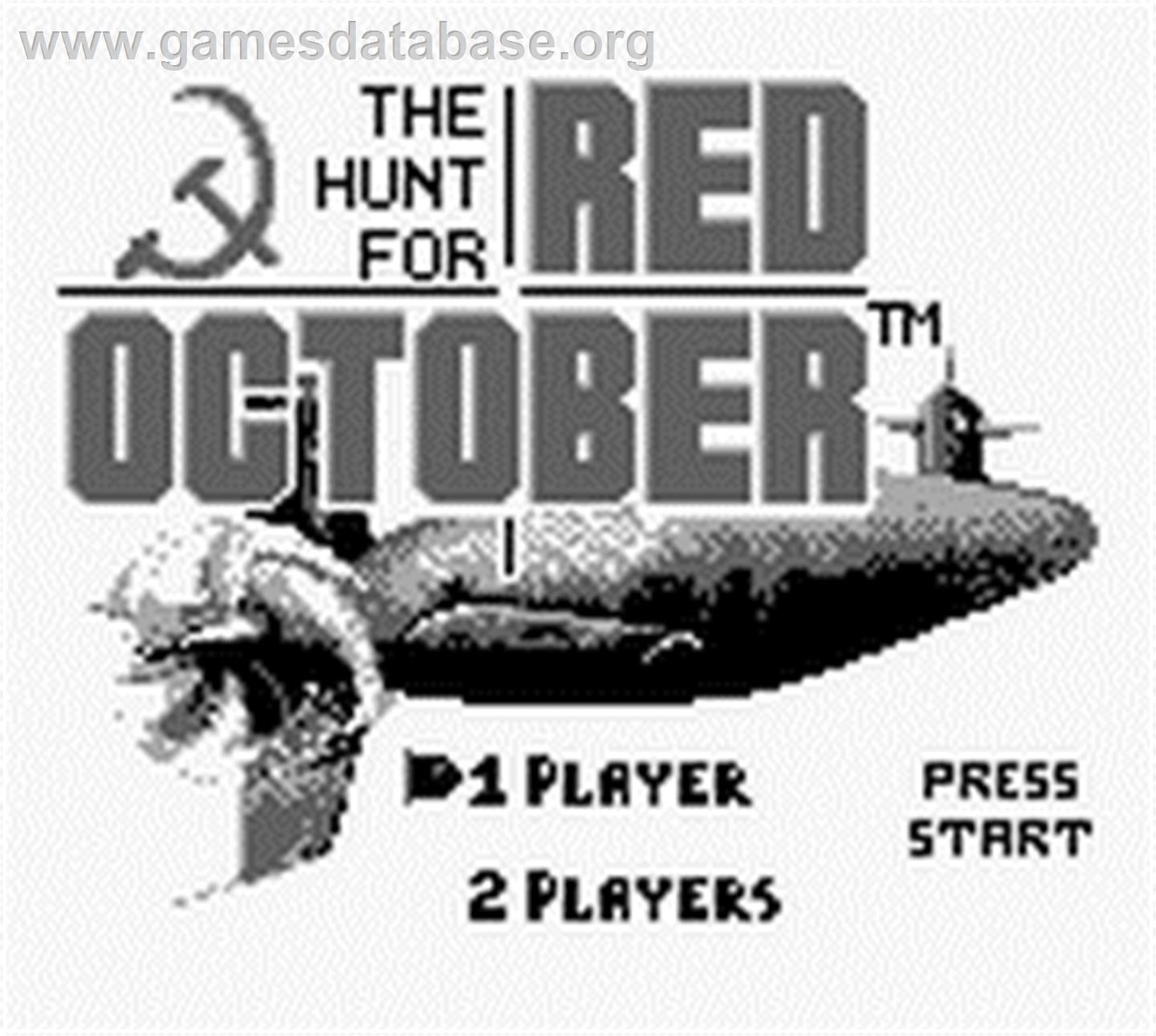 Hunt for Red October, The - Nintendo Game Boy - Artwork - Title Screen