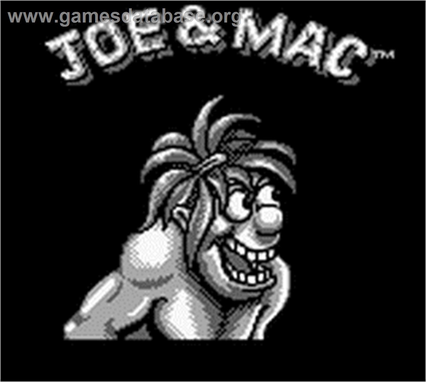 Joe And Mac - Caveman Ninja - Nintendo Game Boy - Artwork - Title Screen