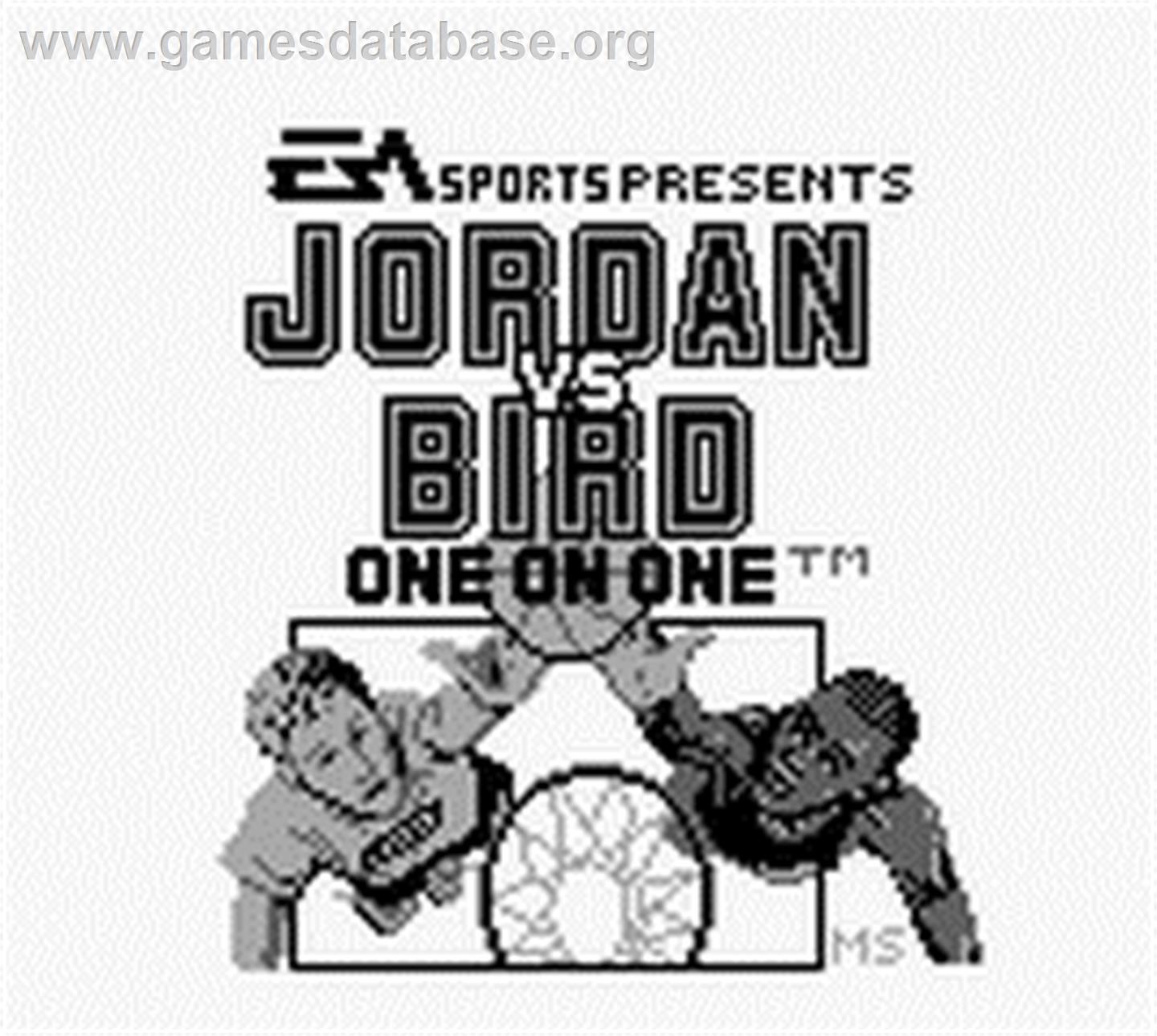 Jordan vs. Bird: One-on-One - Nintendo Game Boy - Artwork - Title Screen