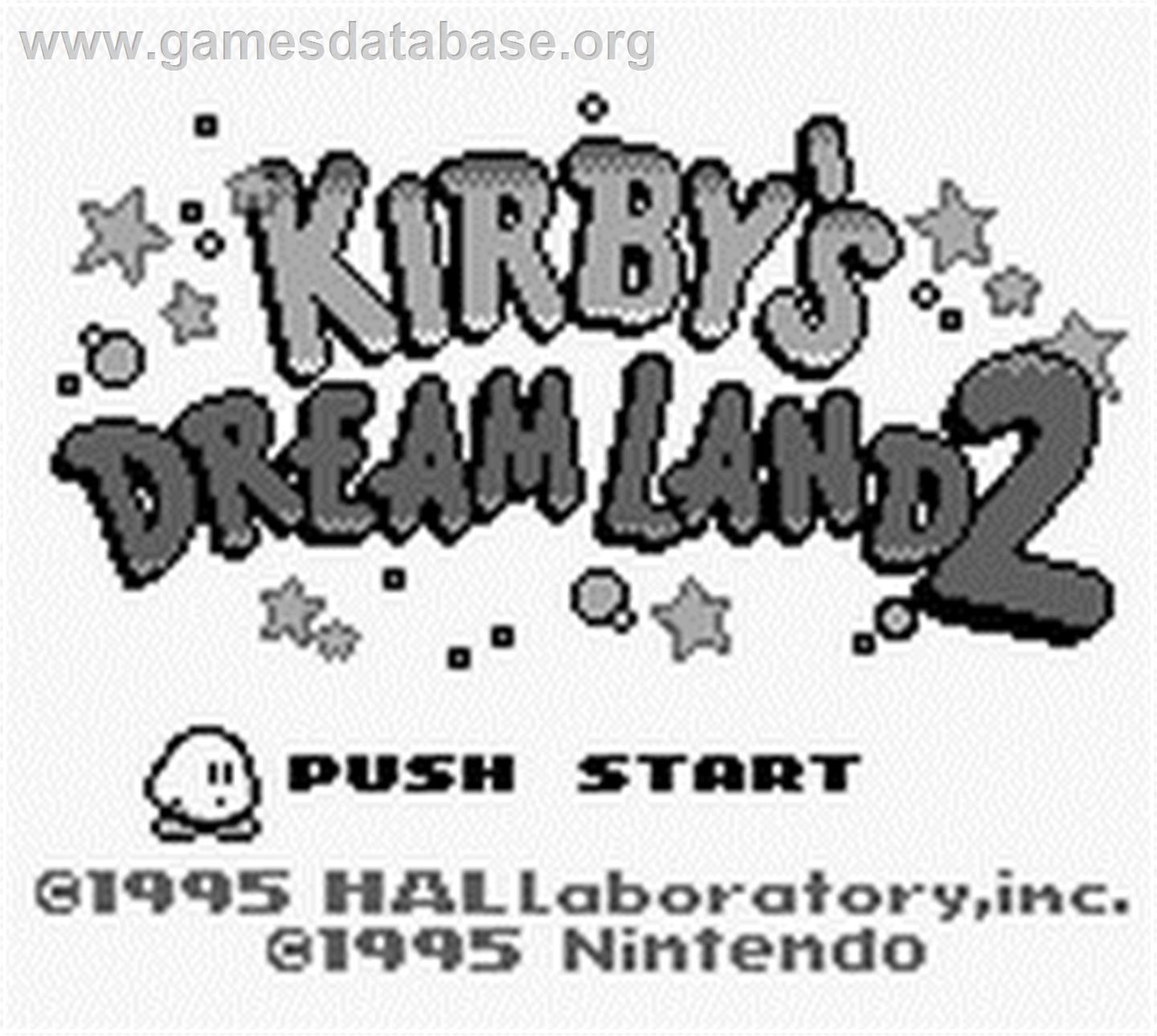 Kirby's Dream Land 2 - Nintendo Game Boy - Artwork - Title Screen
