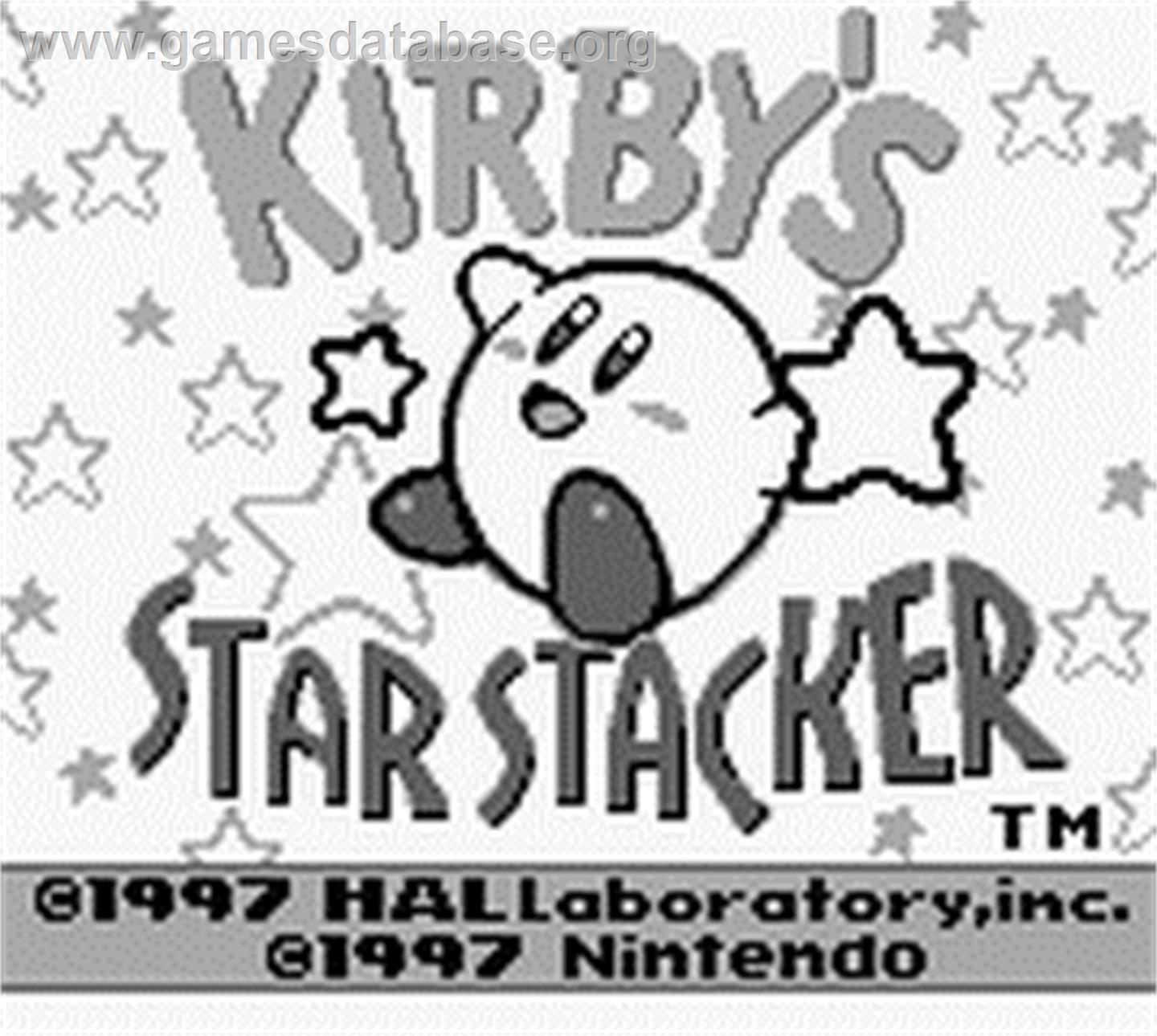Kirby's Star Stacker - Nintendo Game Boy - Artwork - Title Screen