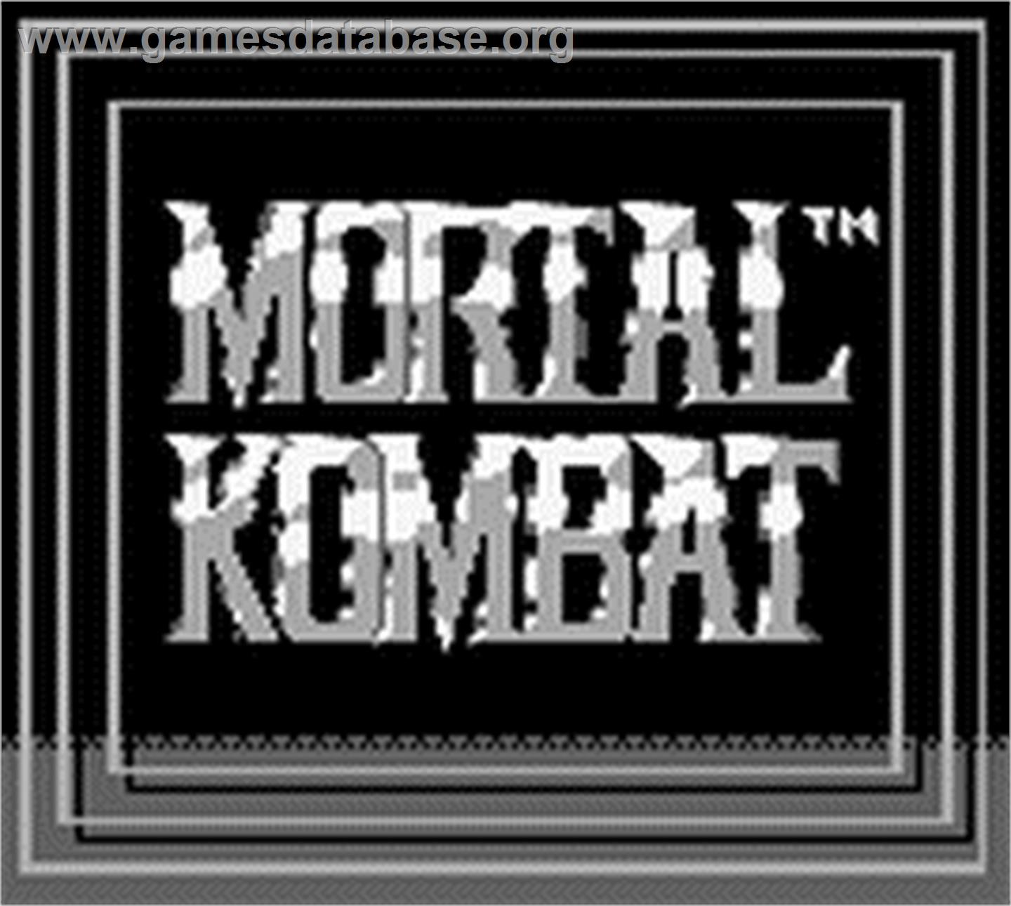 Mortal Kombat - Nintendo Game Boy - Artwork - Title Screen