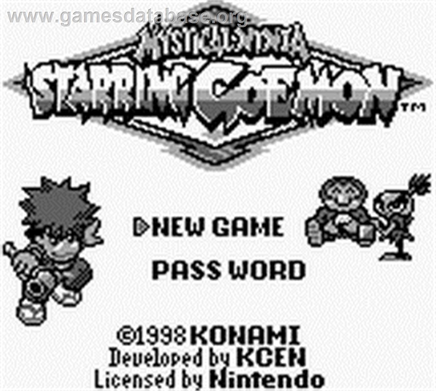 Mystical Ninja Starring Goemon - Nintendo Game Boy - Artwork - Title Screen