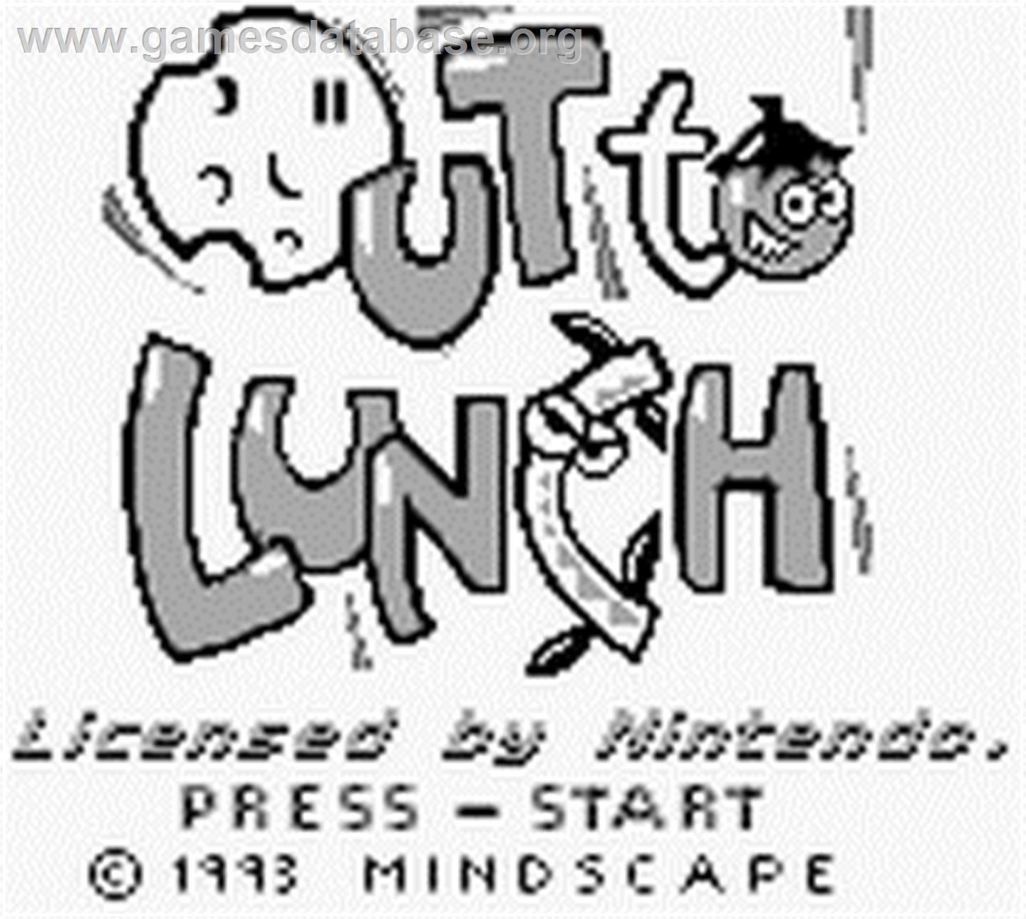 Out To Lunch - Nintendo Game Boy - Artwork - Title Screen