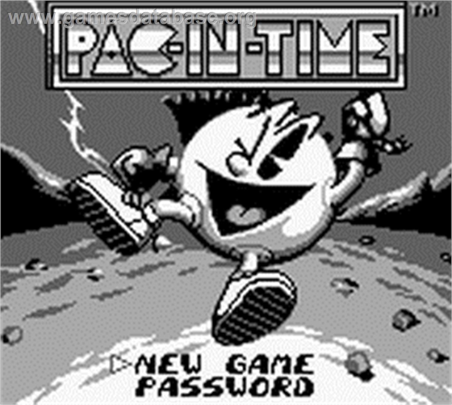 Pac-in-time - Nintendo Game Boy - Artwork - Title Screen