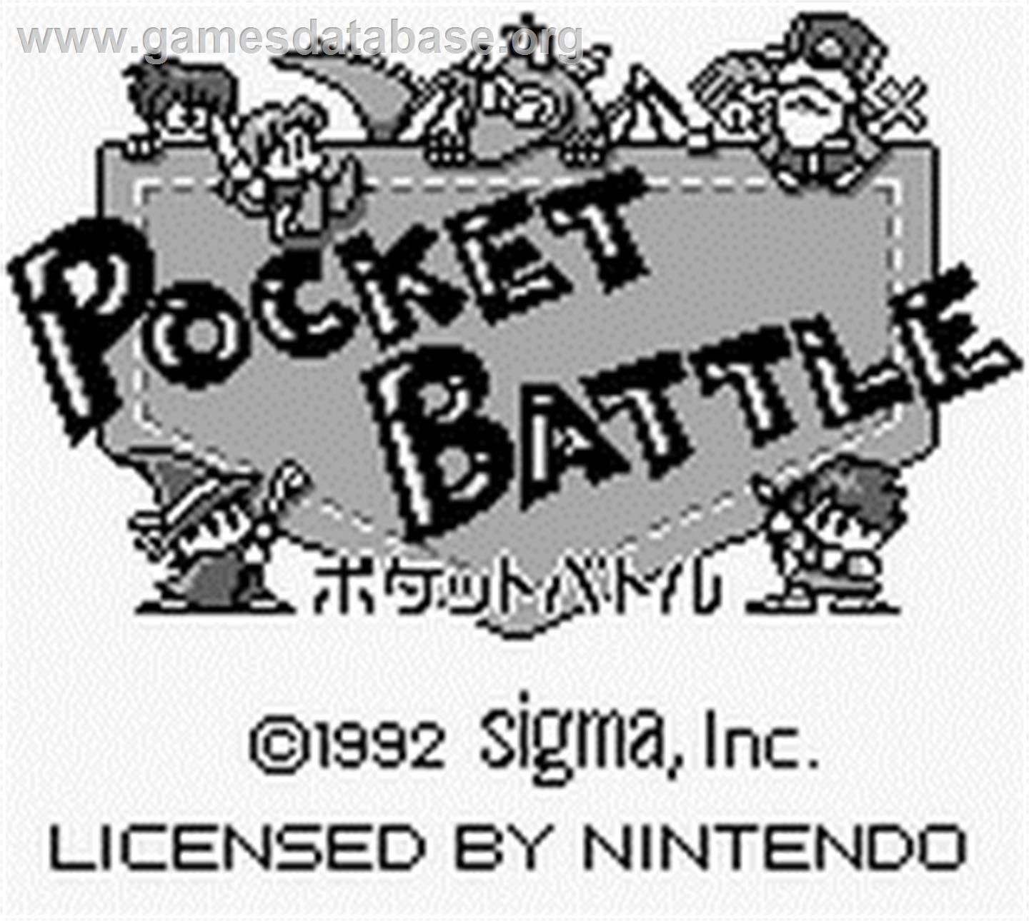 Pocket Battle - Nintendo Game Boy - Artwork - Title Screen