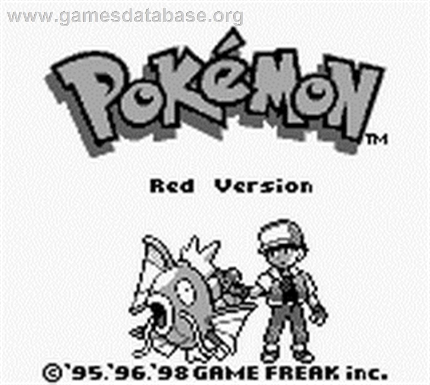 Pokemon - Red Version - Nintendo Game Boy - Artwork - Title Screen