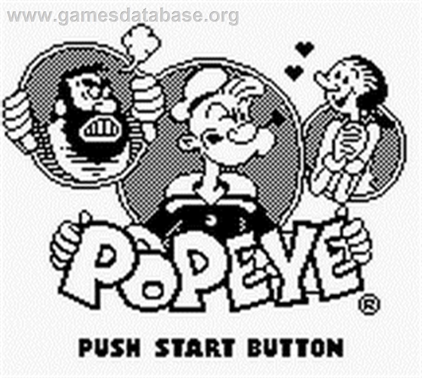 Popeye - Nintendo Game Boy - Artwork - Title Screen
