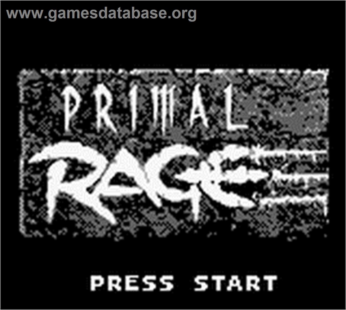 Primal Rage - Nintendo Game Boy - Artwork - Title Screen