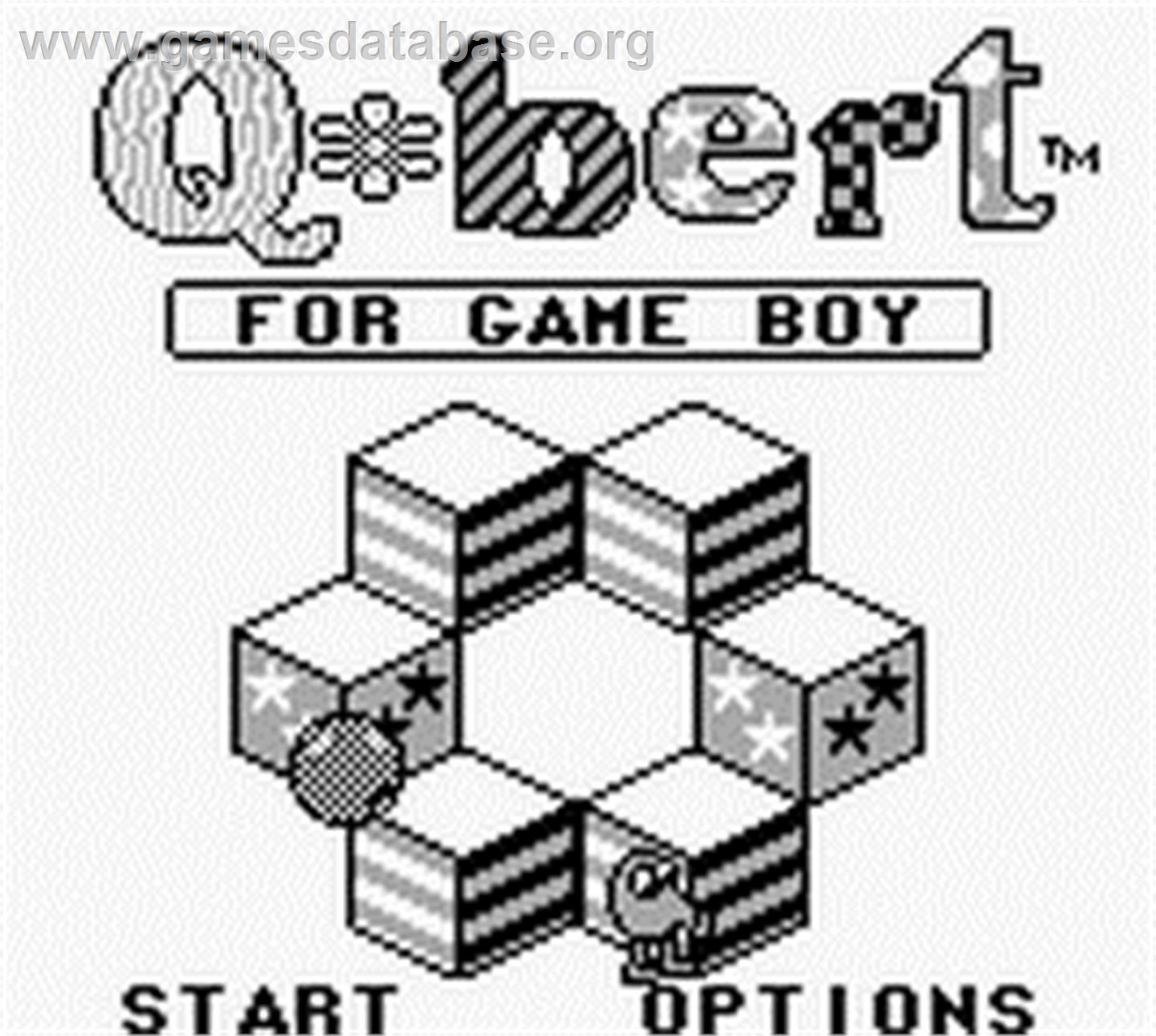 Q-bert - Nintendo Game Boy - Artwork - Title Screen