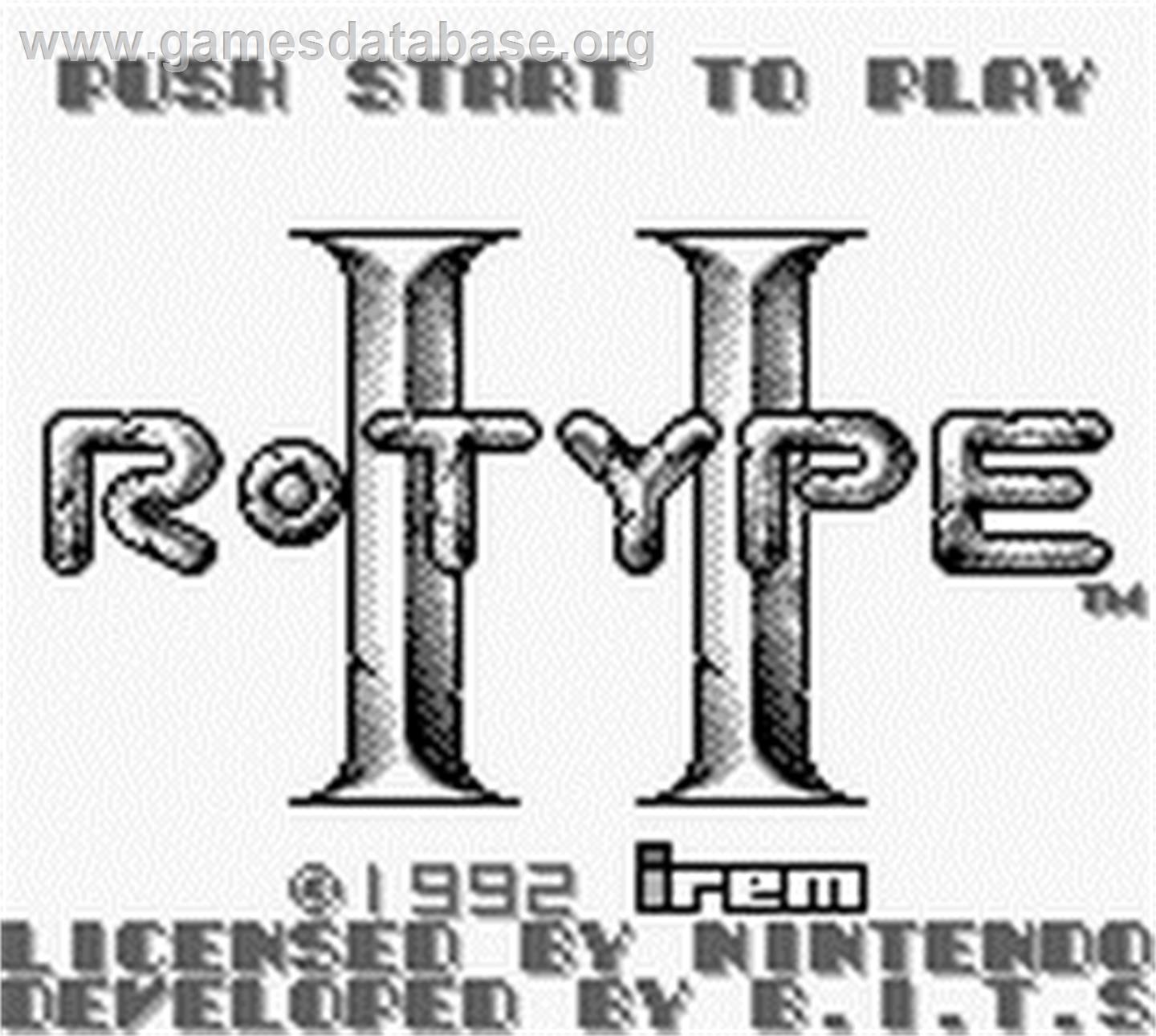 R-Type II - Nintendo Game Boy - Artwork - Title Screen