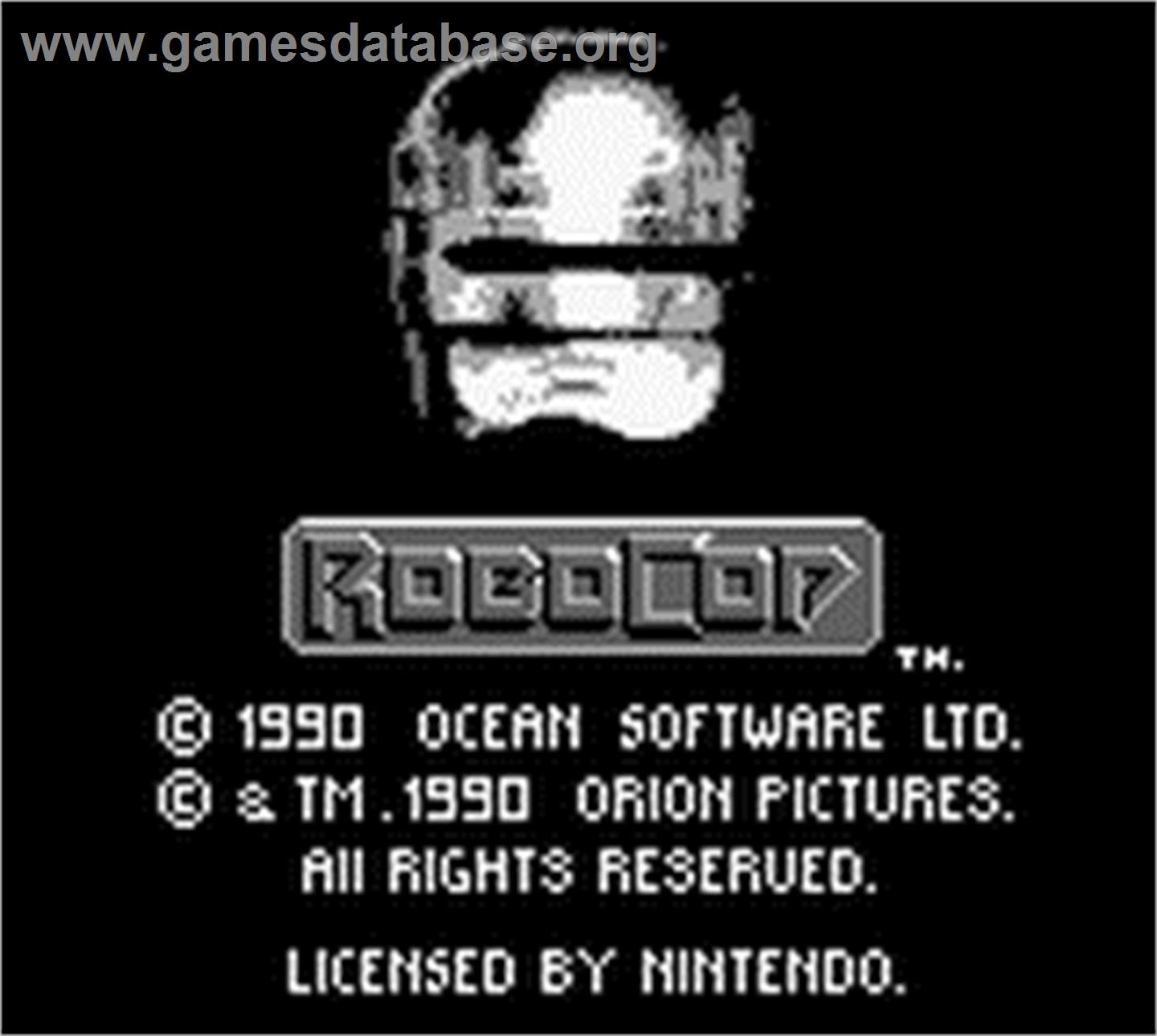 Robocop - Nintendo Game Boy - Artwork - Title Screen