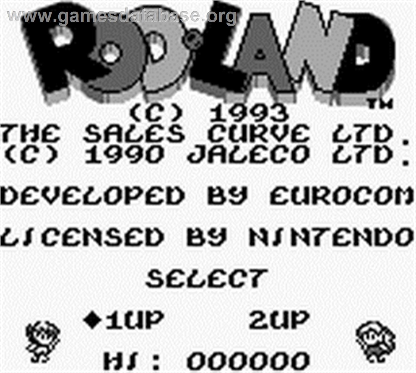 Rod Land - Nintendo Game Boy - Artwork - Title Screen