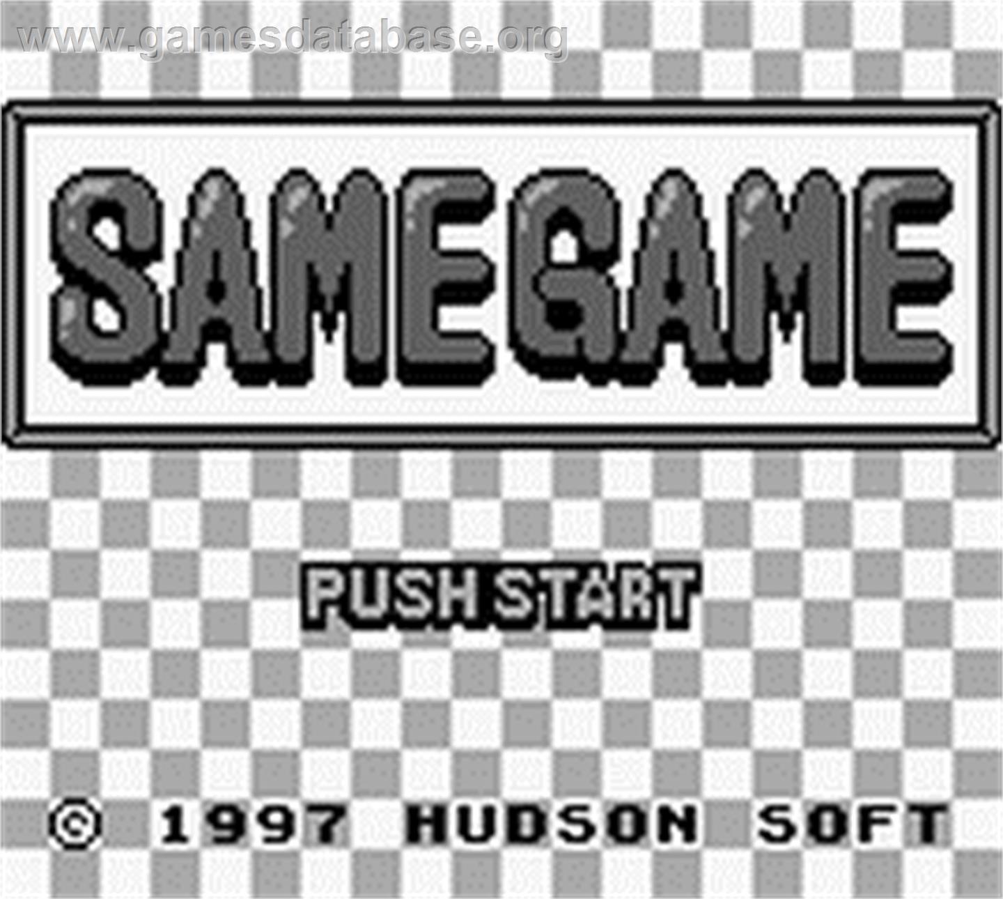 Same Game - Nintendo Game Boy - Artwork - Title Screen