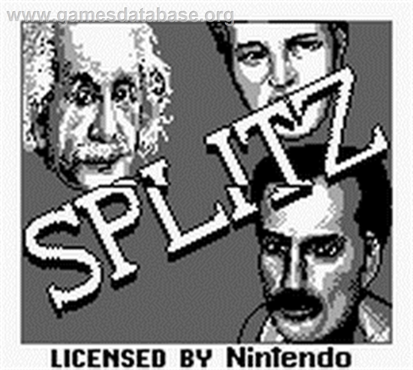 Splitz - Nintendo Game Boy - Artwork - Title Screen