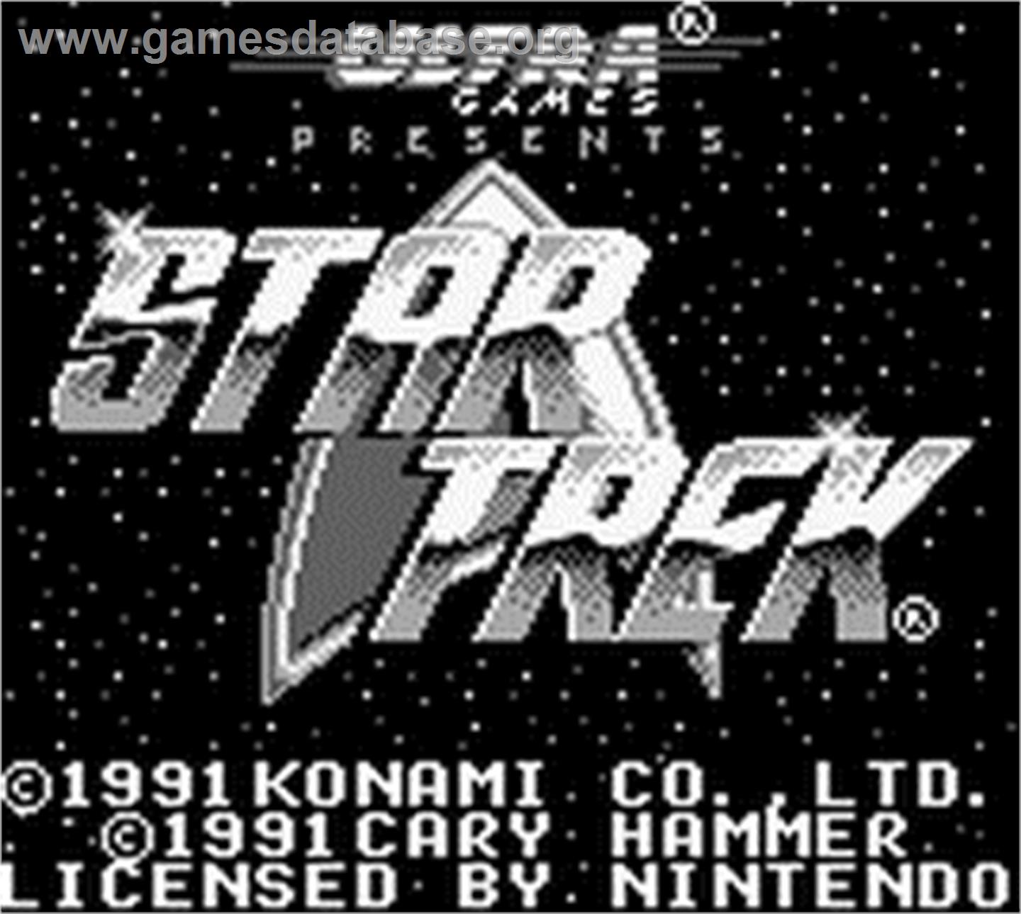 Star Trek 25th Anniversary - Nintendo Game Boy - Artwork - Title Screen