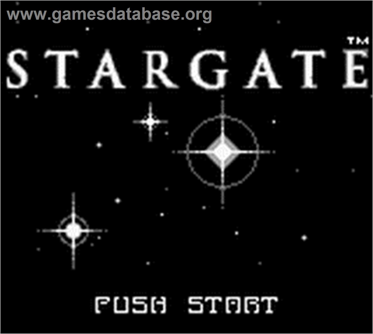Stargate - Nintendo Game Boy - Artwork - Title Screen
