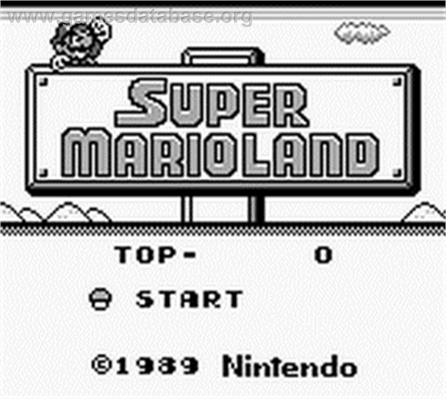 Super Mario Land - Nintendo Game Boy - Artwork - Title Screen