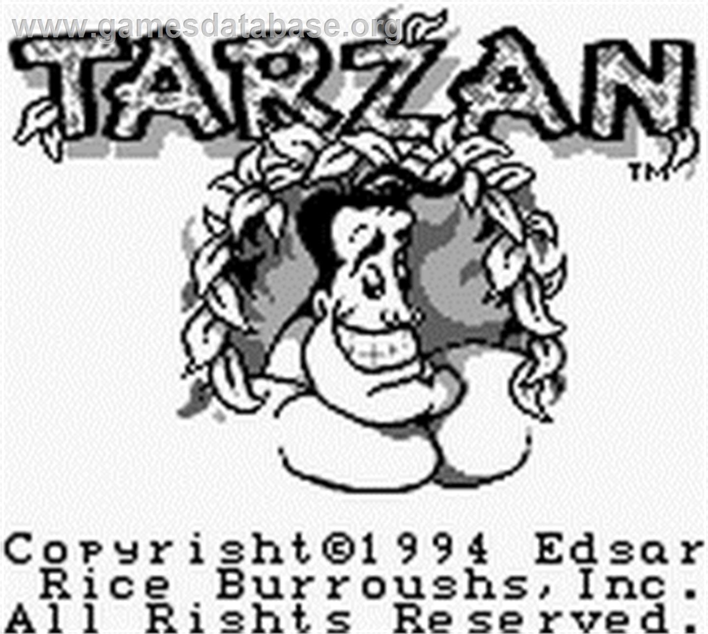 Tarzan - Lord of the Jungle - Nintendo Game Boy - Artwork - Title Screen