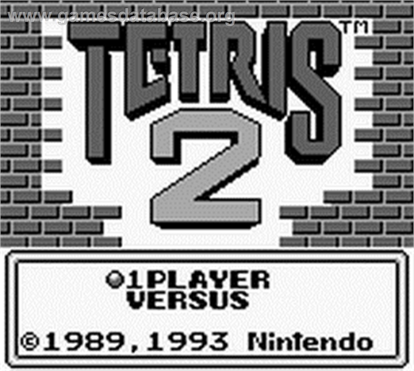 Tetris 2 - Nintendo Game Boy - Artwork - Title Screen