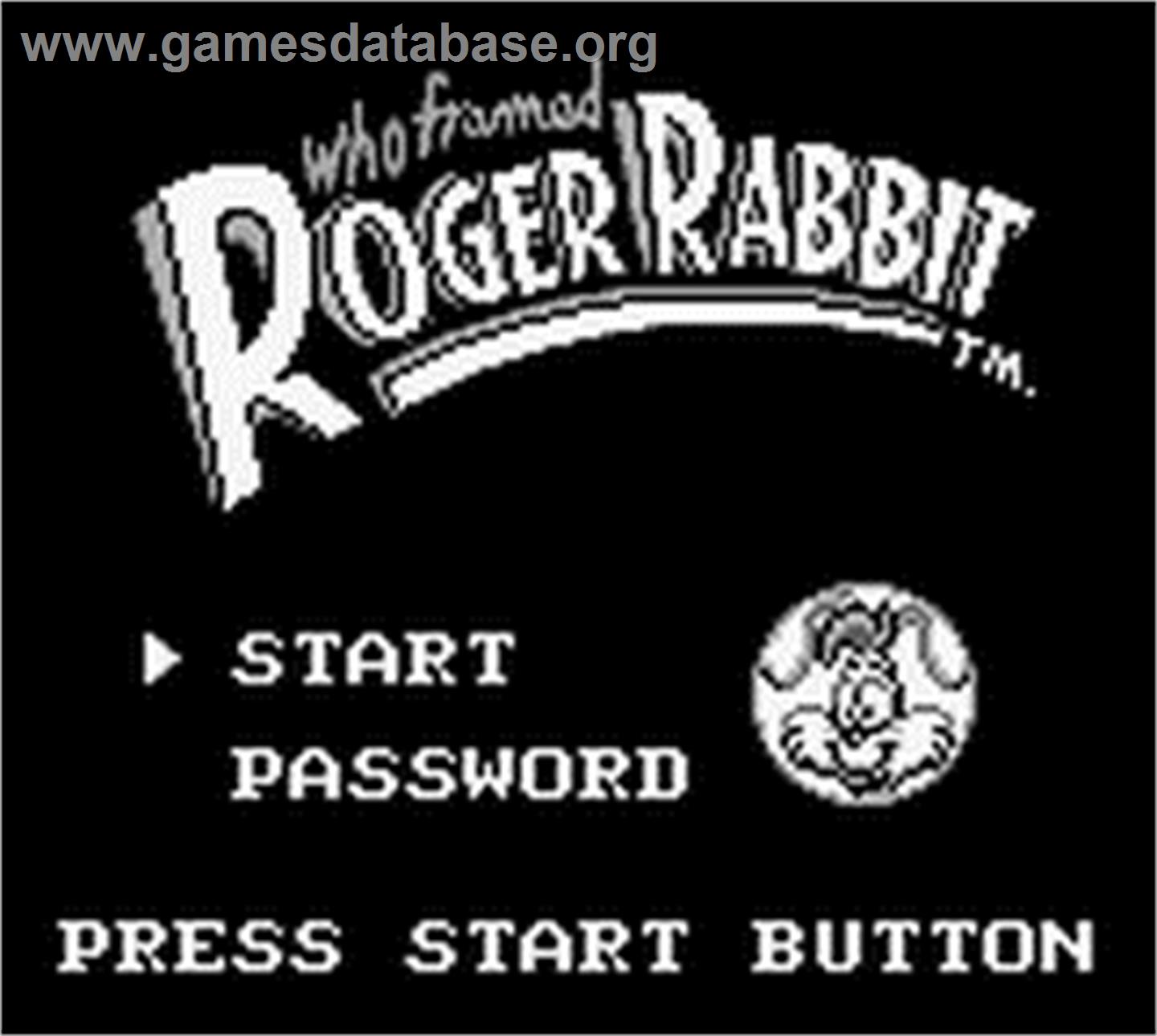 Who Framed Roger Rabbit? - Nintendo Game Boy - Artwork - Title Screen