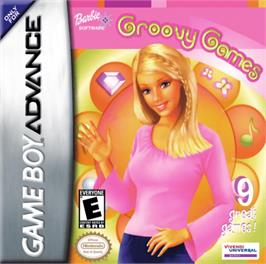Box cover for Barbie Groovy Games on the Nintendo Game Boy Advance.