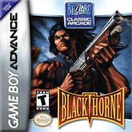 Box cover for Blackthorne on the Nintendo Game Boy Advance.