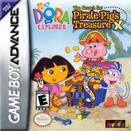 Box cover for Dora The Explorer - The Search For The Pirate Pig's Treasure on the Nintendo Game Boy Advance.