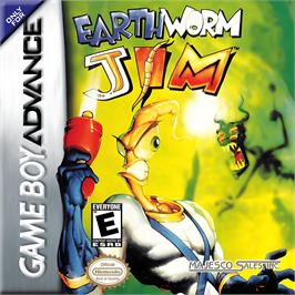 Box cover for Earthworm Jim on the Nintendo Game Boy Advance.