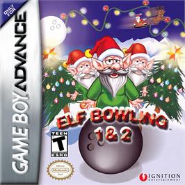 Box cover for Elf Bowling 1 And 2 on the Nintendo Game Boy Advance.
