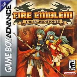 Box cover for Fire Emblem - The Sacred Stones on the Nintendo Game Boy Advance.