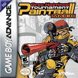 Box cover for Greg Hastings' Tournament Paintball Max'd on the Nintendo Game Boy Advance.