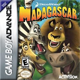 Box cover for Madagascar on the Nintendo Game Boy Advance.