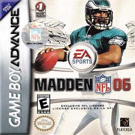Box cover for Madden Nfl 06 on the Nintendo Game Boy Advance.