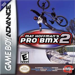 Box cover for Mat Hoffman's Pro Bmx 2 on the Nintendo Game Boy Advance.