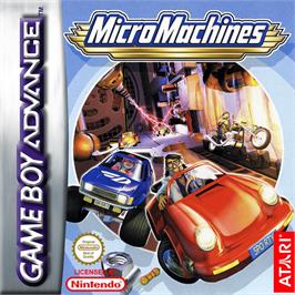 Box cover for Micro Machines on the Nintendo Game Boy Advance.