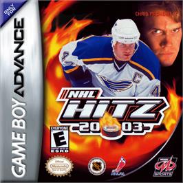 Box cover for NHL Hitz 20-03 on the Nintendo Game Boy Advance.