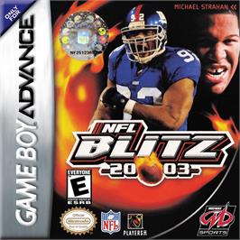 Box cover for Nfl Blitz 20-03 on the Nintendo Game Boy Advance.