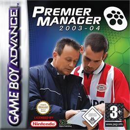 Box cover for Premier Manager 2003-04 on the Nintendo Game Boy Advance.