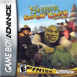 Box cover for Shrek Smash N' Crash Racing on the Nintendo Game Boy Advance.
