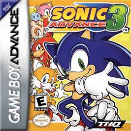 Box cover for Sonic Advance 3 on the Nintendo Game Boy Advance.