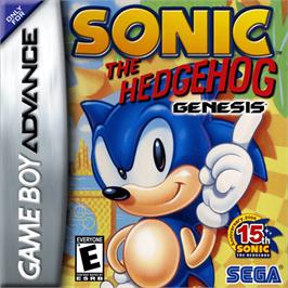 Box cover for Sonic The Hedgehog on the Nintendo Game Boy Advance.